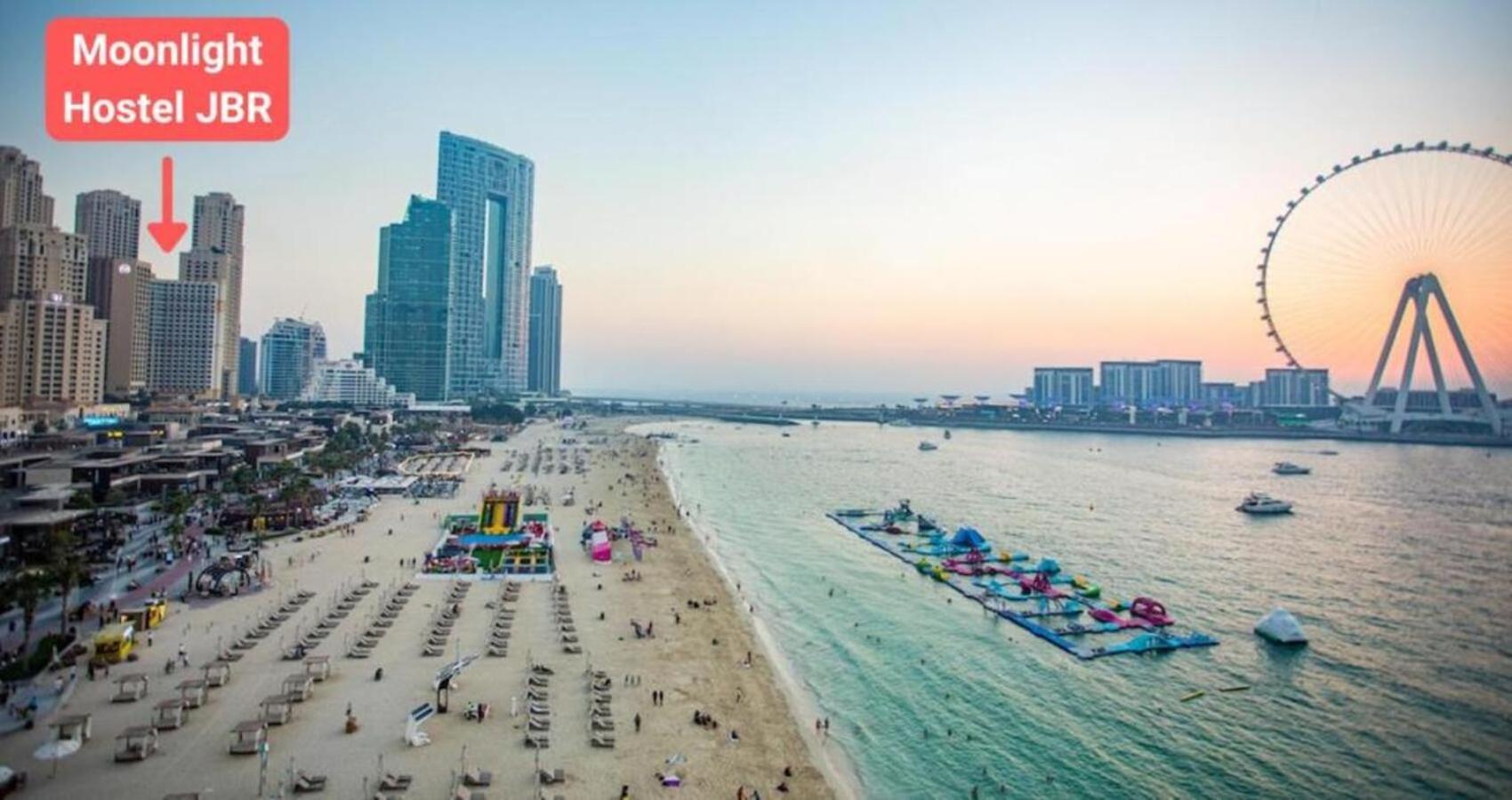 Moonlight Hostel Jbr - 2Min Walk To Jbr Beach - Gym - 2Min Metro Station - Poll Dubaj Zewnętrze zdjęcie